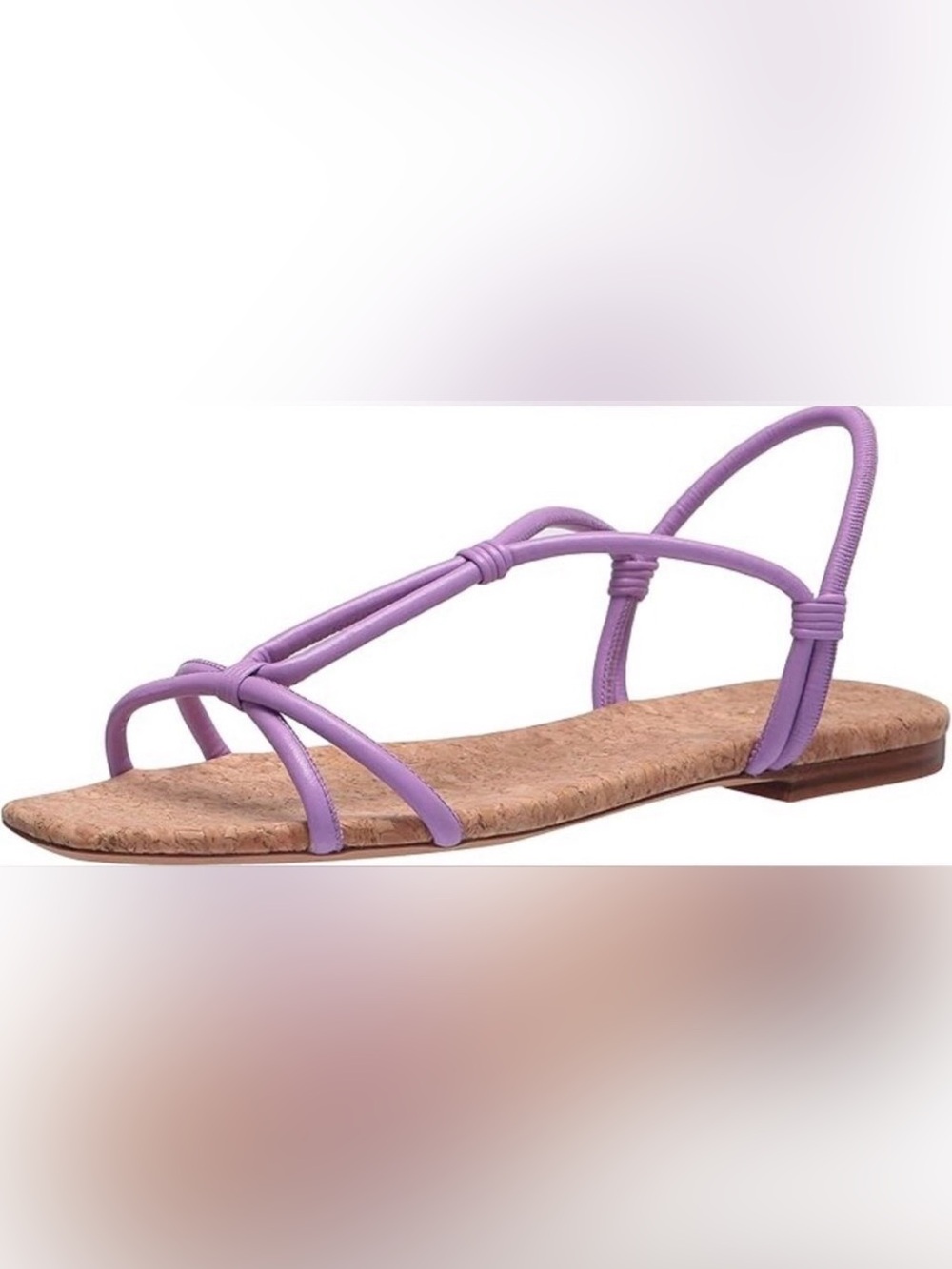 NEW Vince Hazen Leather Rope Square Toe Flat Strappy Sandal Size 8 EU 38 Boho